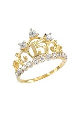 gorgeous minuscule cubic zirconia sweet 15 gold baby ring